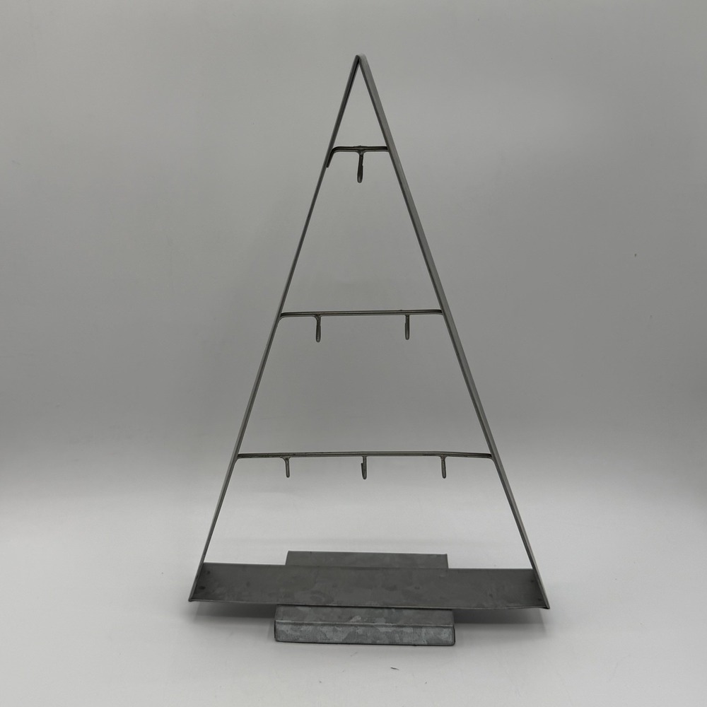 Williams Sonoma Christmas Tree Ornament Display Stand Metal 12" 6 Hooks